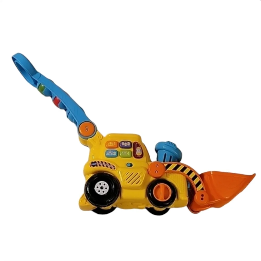 NEW VTech Pop-a-Balls - Push and Pop Bulldozer Push & Pull Toy with Accessories